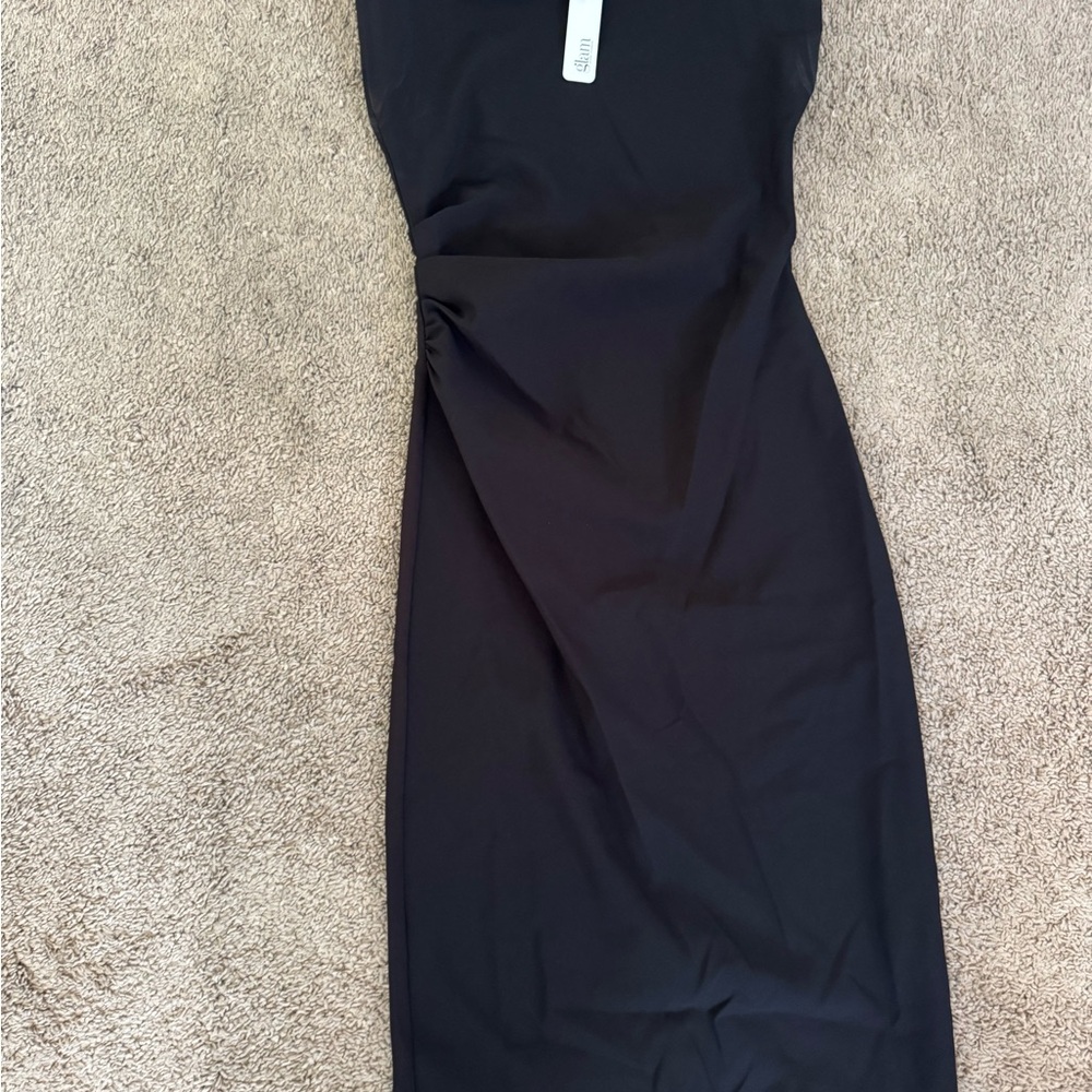 Glam Black  Ruched Dress